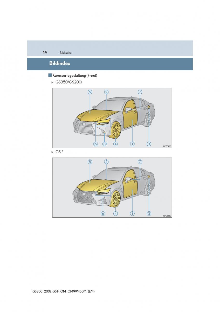 Lexus GS F IV 4 Handbuch / page 14