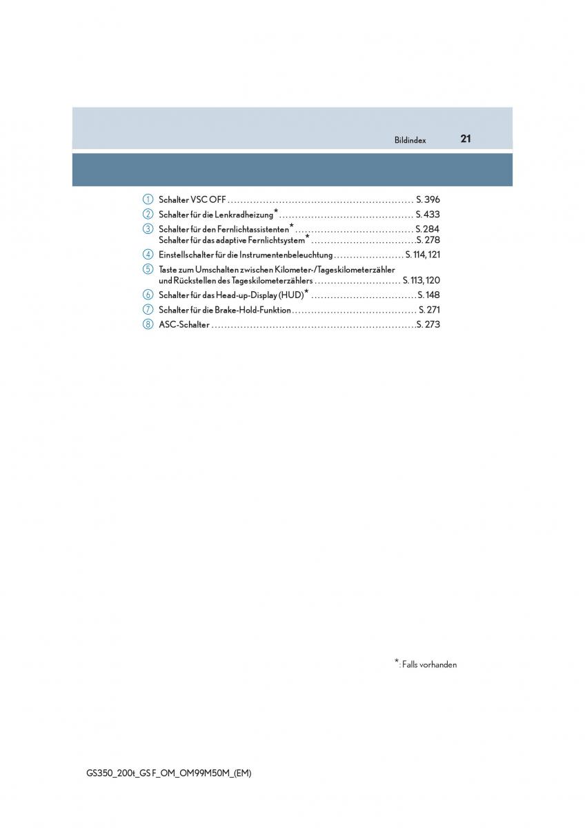 Lexus GS F IV 4 Handbuch / page 21