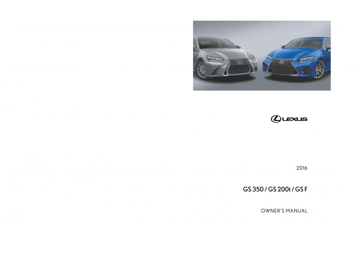 Lexus GS F IV 4 owners manual / page 1
