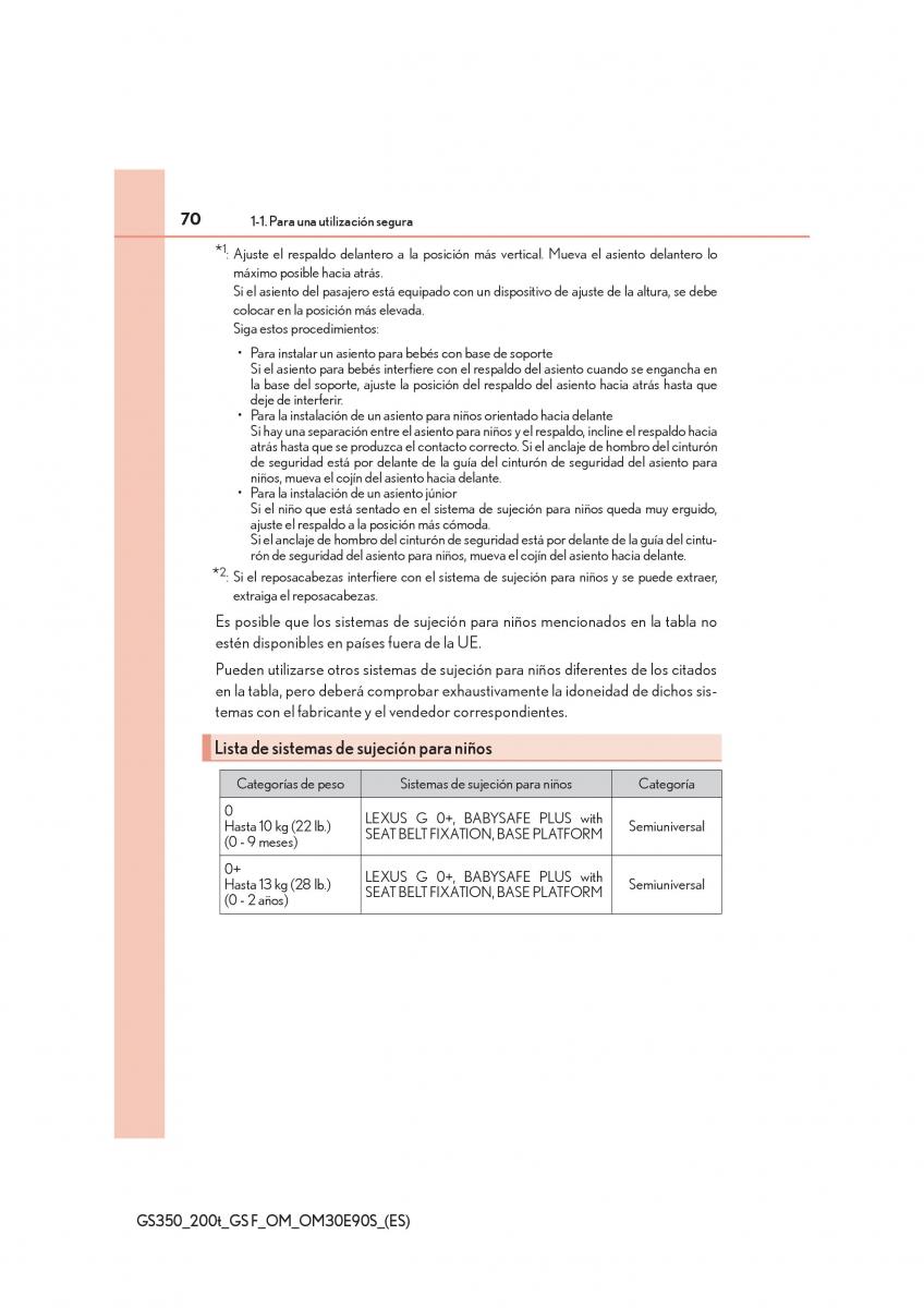 Lexus GS F IV 4 manual del propietario / page 70