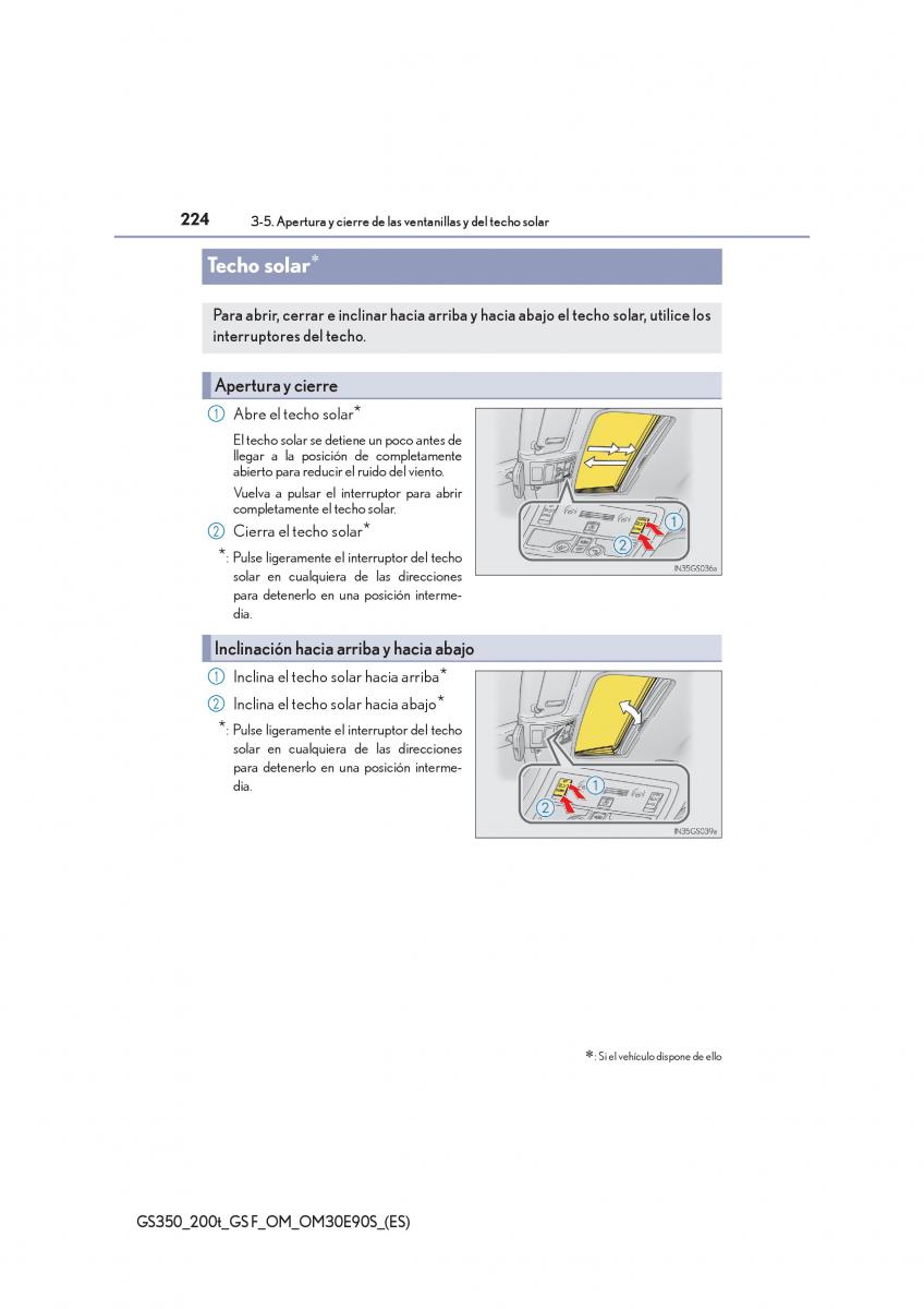 Lexus GS F IV 4 manual del propietario / page 224