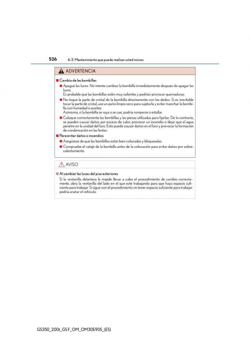 Lexus GS F IV 4 manual del propietario / page 526