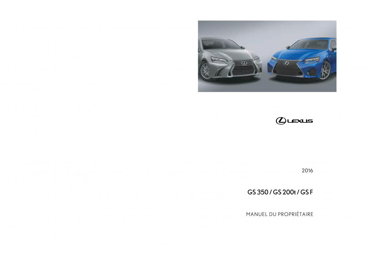 Lexus GS F IV 4 manuel du proprietaire / page 1