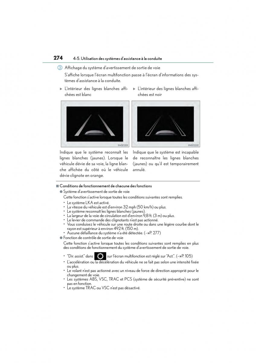 Lexus GS F IV 4 manuel du proprietaire / page 276