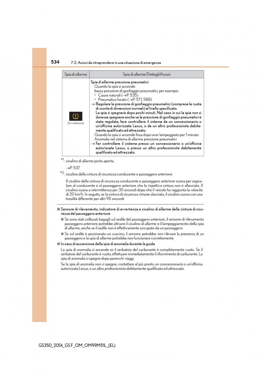Lexus GS F IV 4 manuale del proprietario / page 534