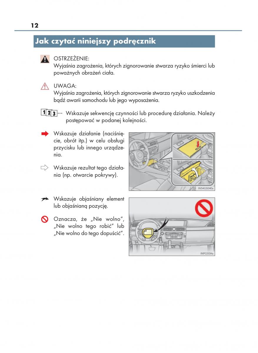 Lexus GS F IV 4 instrukcja obslugi / page 12