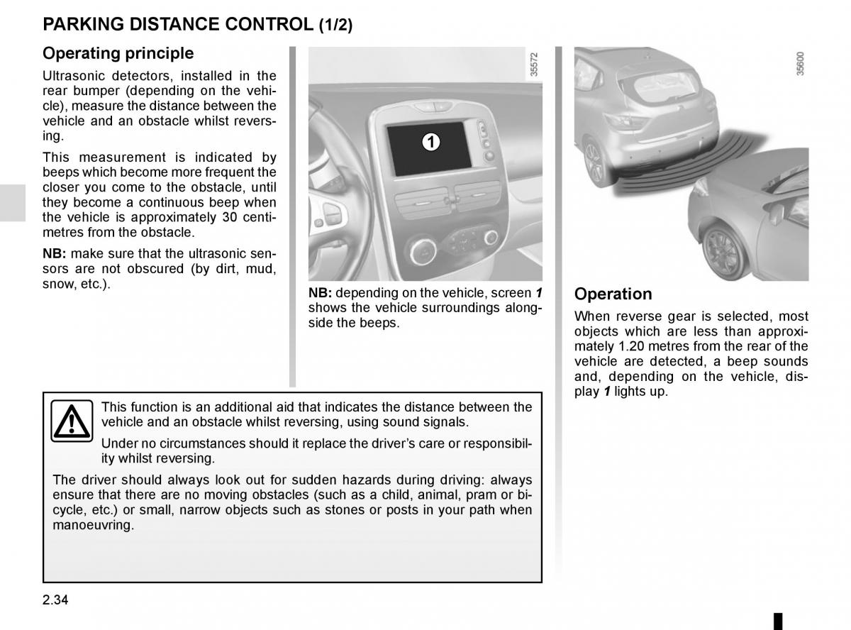 Renault Clio IV 4 owners manual / page 124