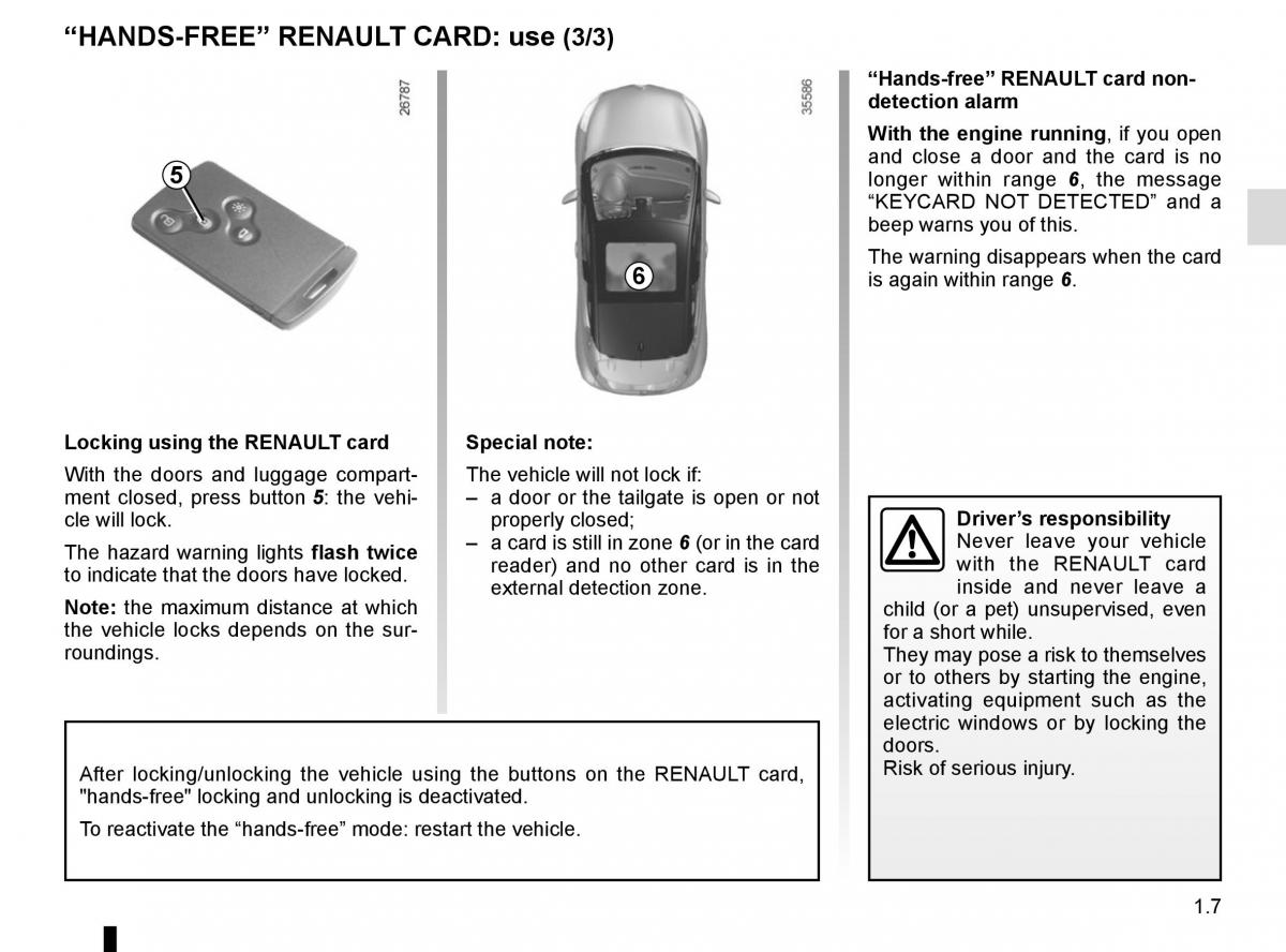 Renault Clio IV 4 owners manual / page 13