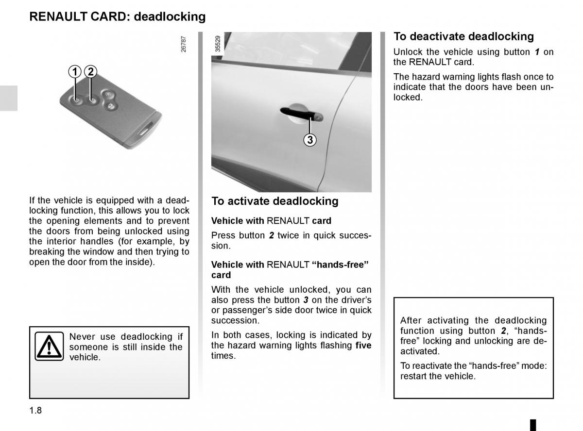 Renault Clio IV 4 owners manual / page 14