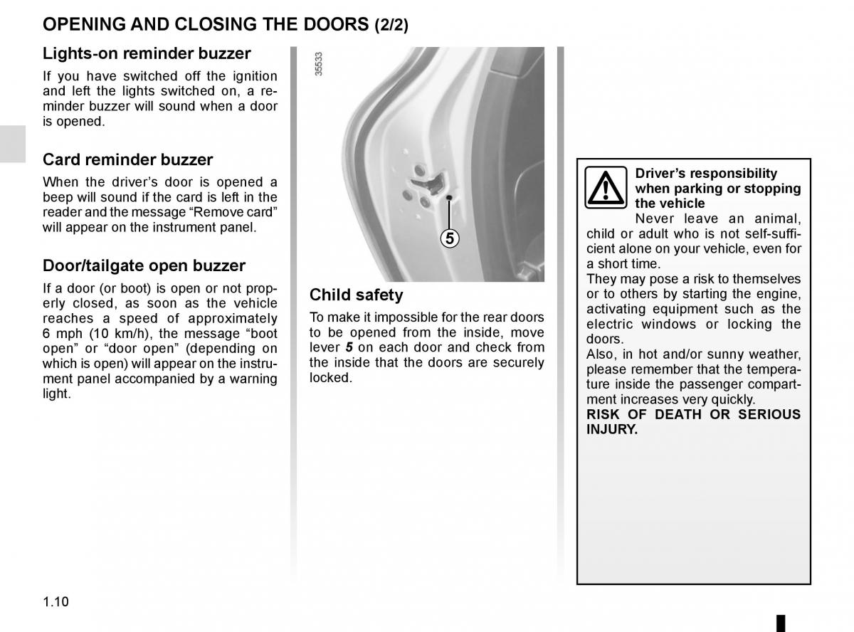 Renault Clio IV 4 owners manual / page 16