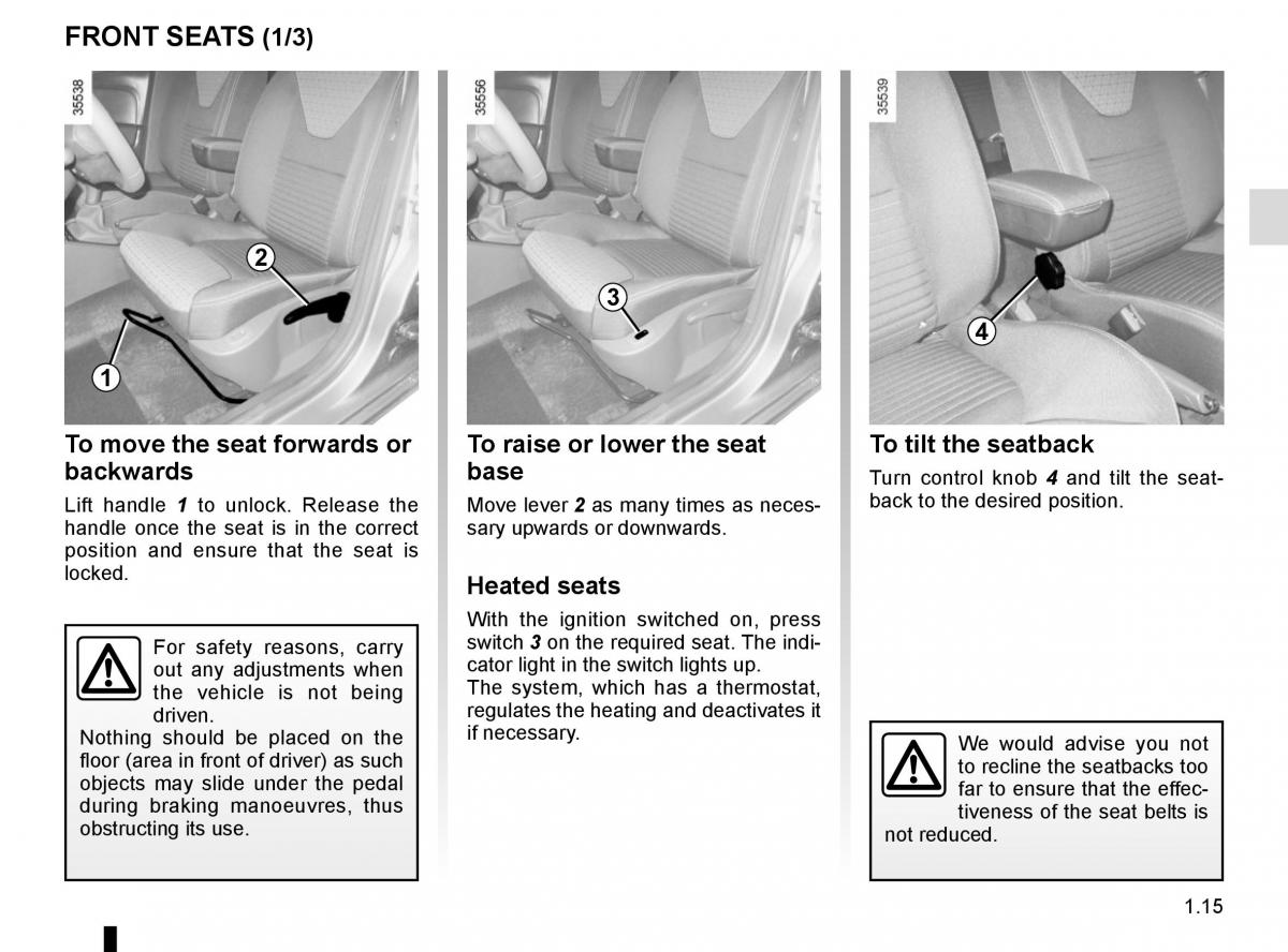 Renault Clio IV 4 owners manual / page 21