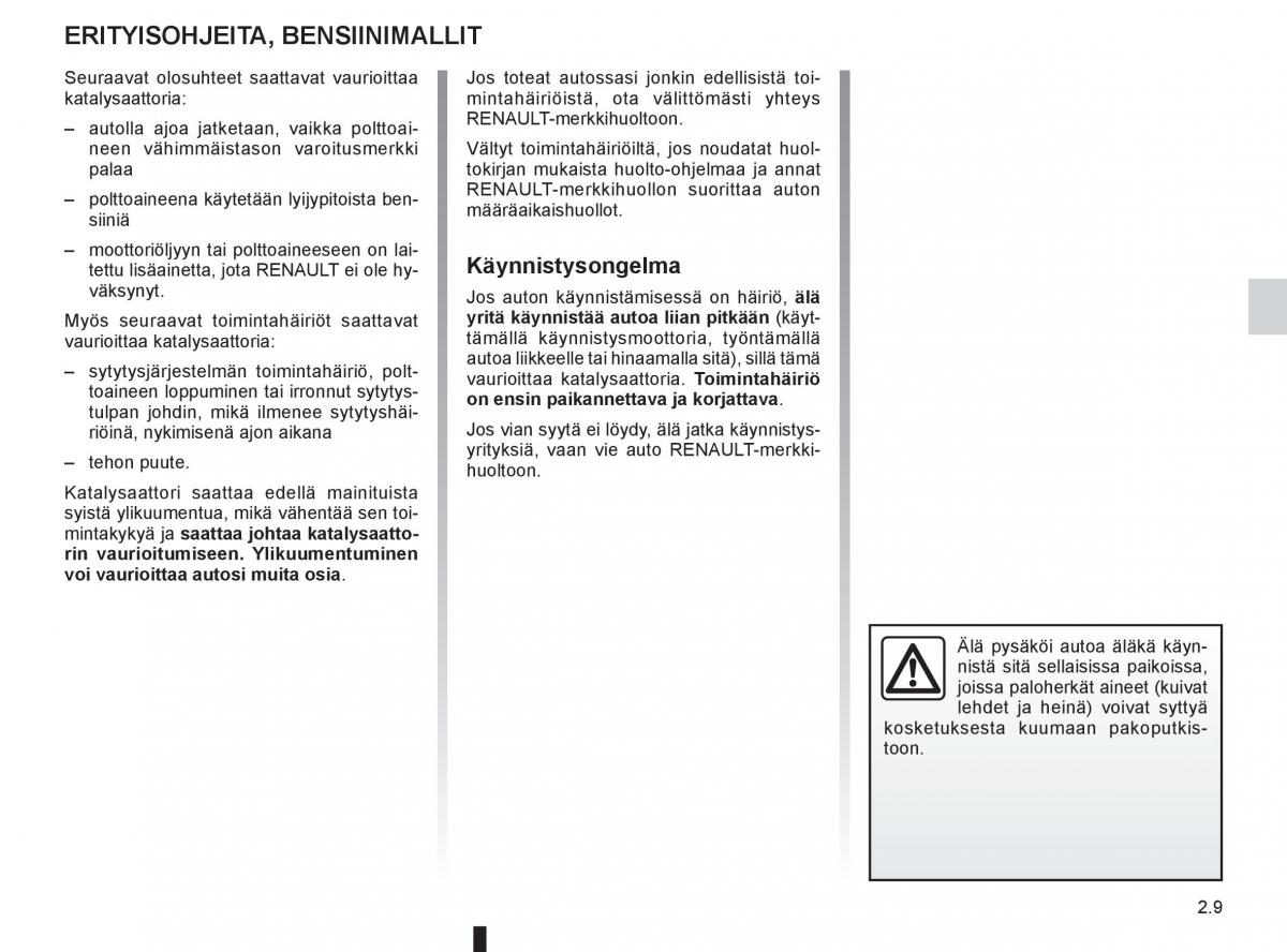 Renault Clio IV 4 omistajan kasikirja / page 107