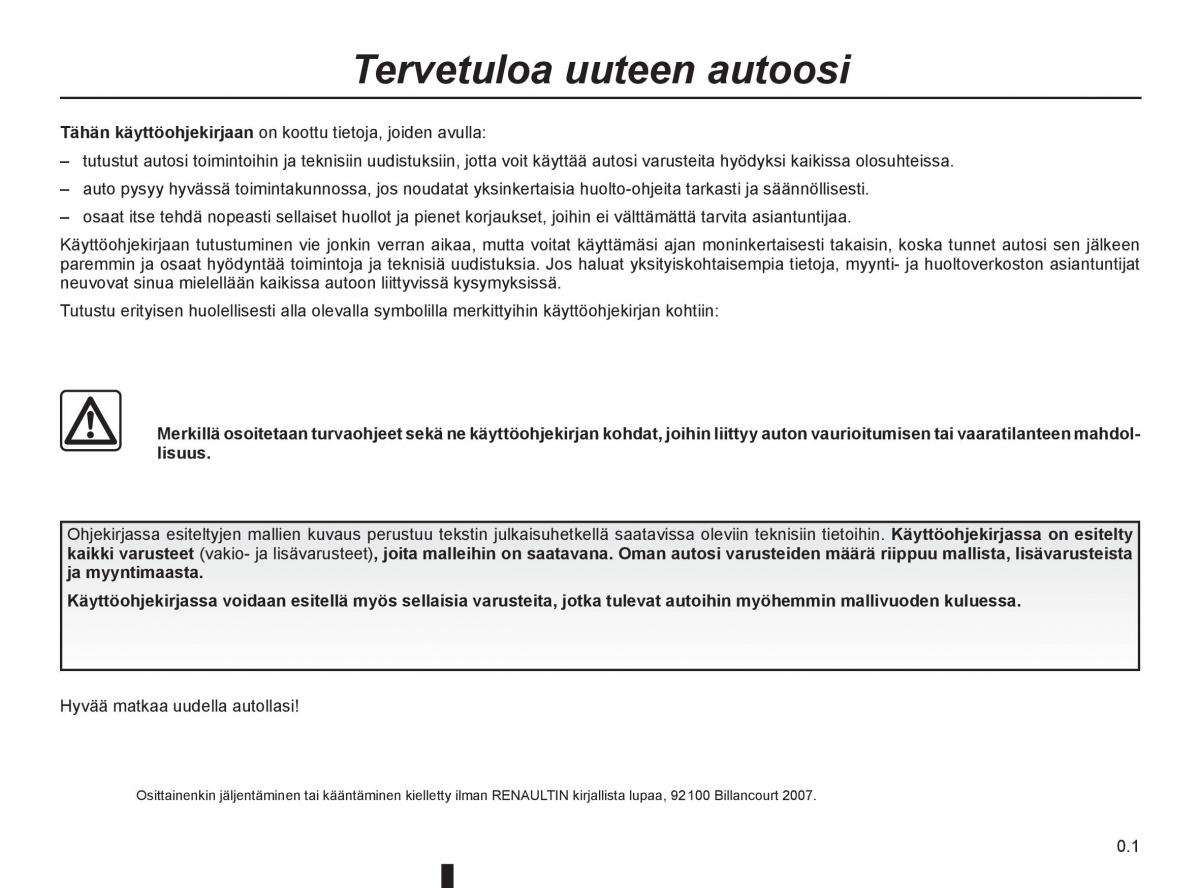 Renault Clio IV 4 omistajan kasikirja / page 3