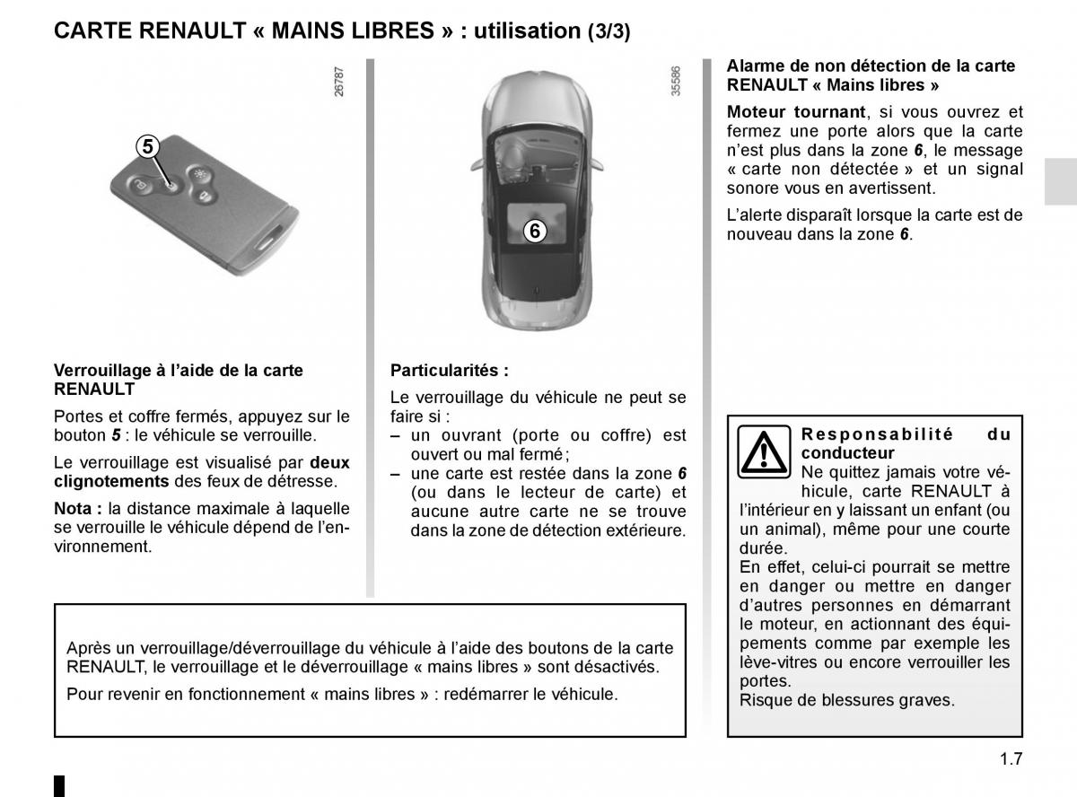 Renault Clio IV 4 manuel du proprietaire / page 13