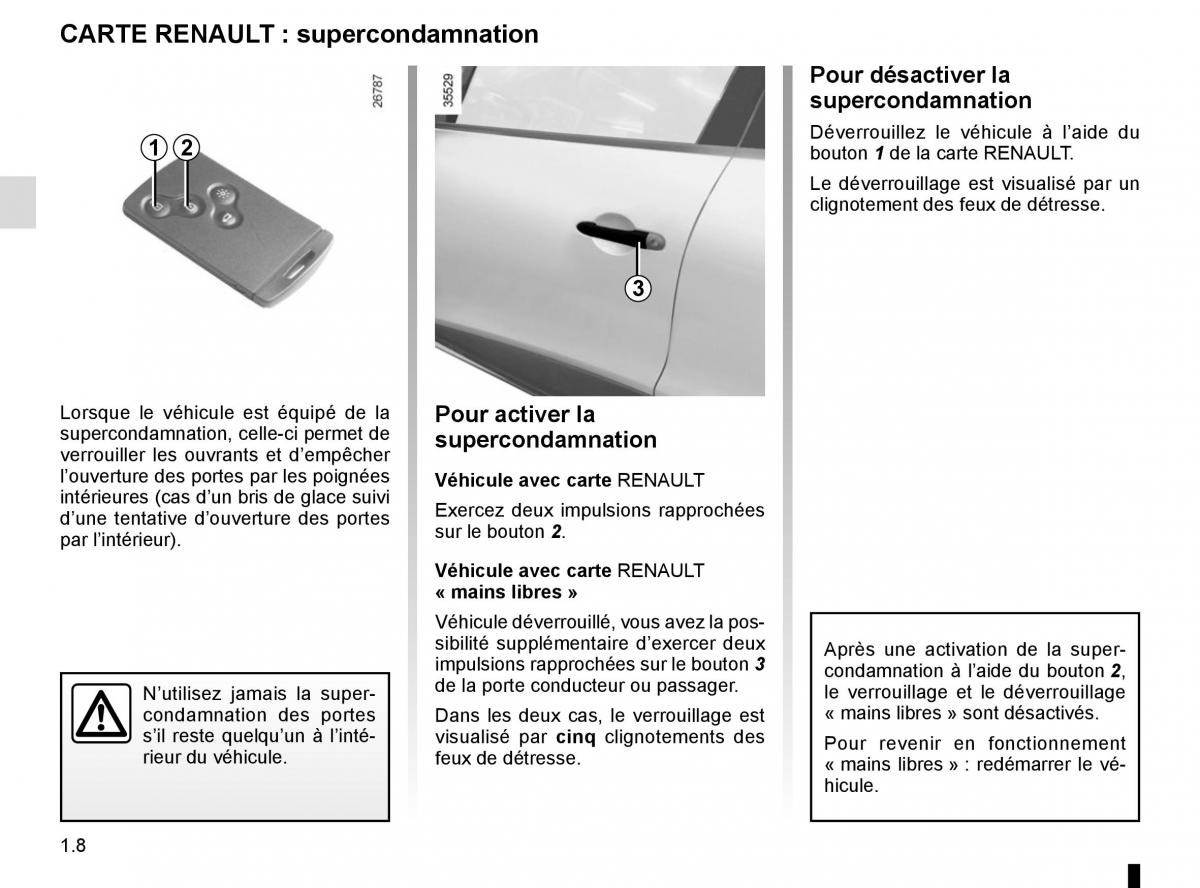 Renault Clio IV 4 manuel du proprietaire / page 14