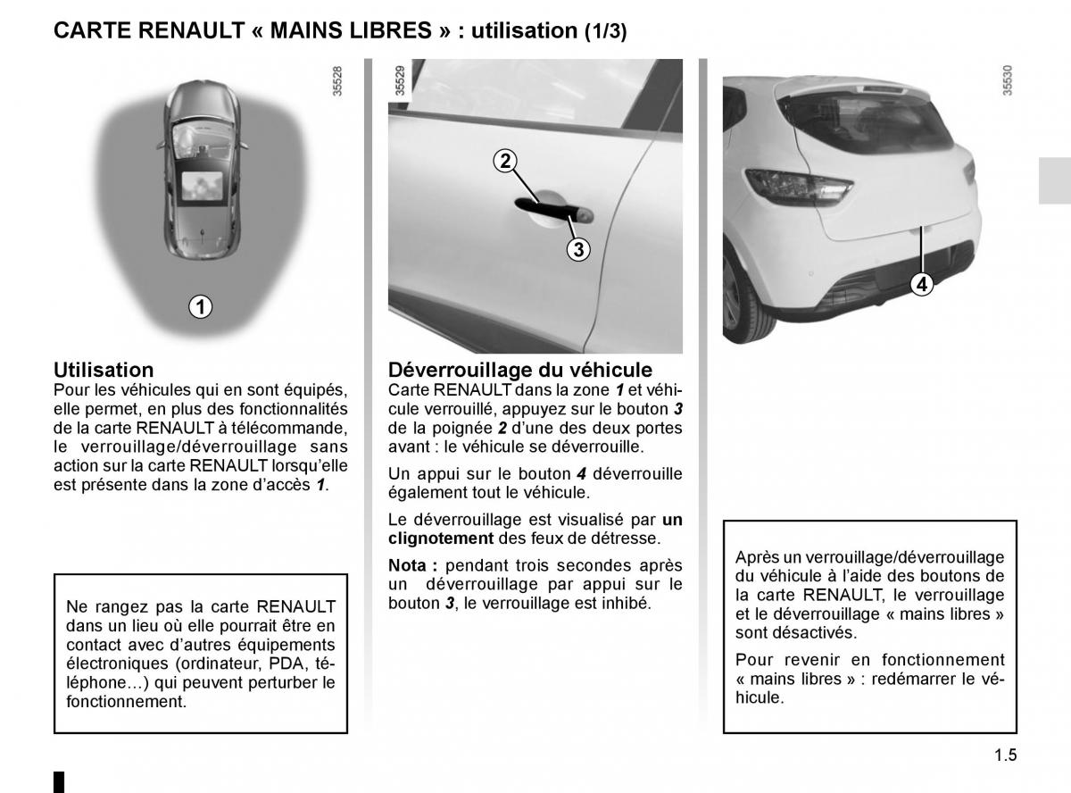 Renault Clio IV 4 manuel du proprietaire / page 11