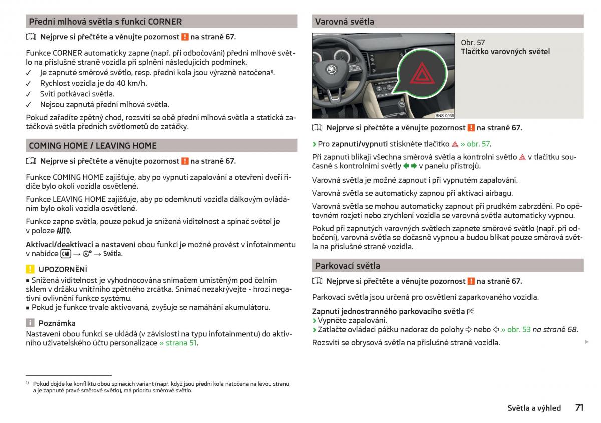 Skoda Kodiaq navod k obsludze / page 73