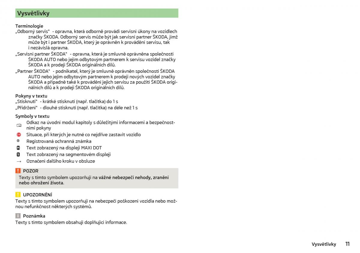 manual Skoda Kodiaq navod k obsludze / page 13