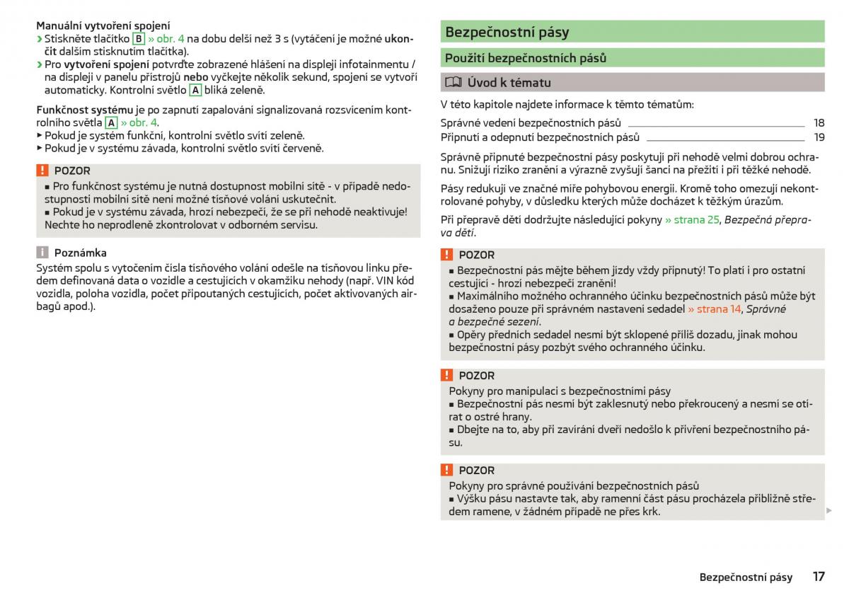 Skoda Kodiaq navod k obsludze / page 19