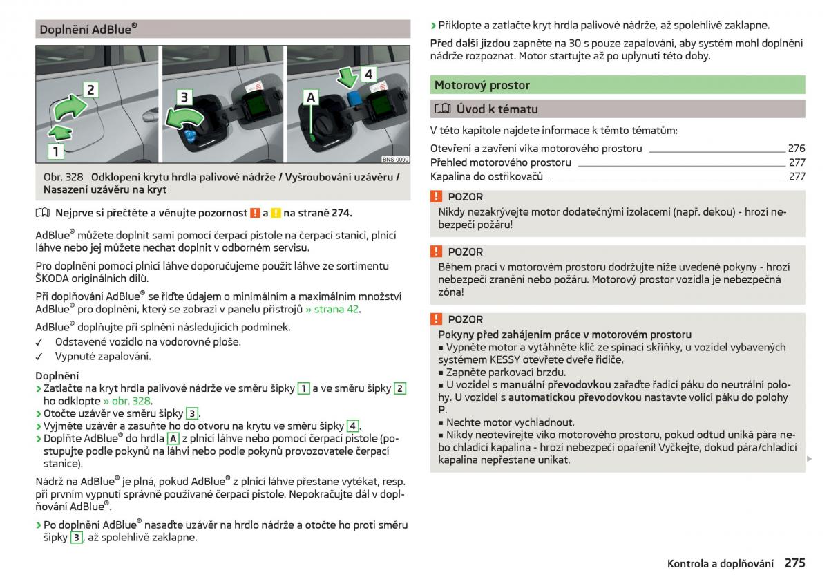 Skoda Kodiaq navod k obsludze / page 277