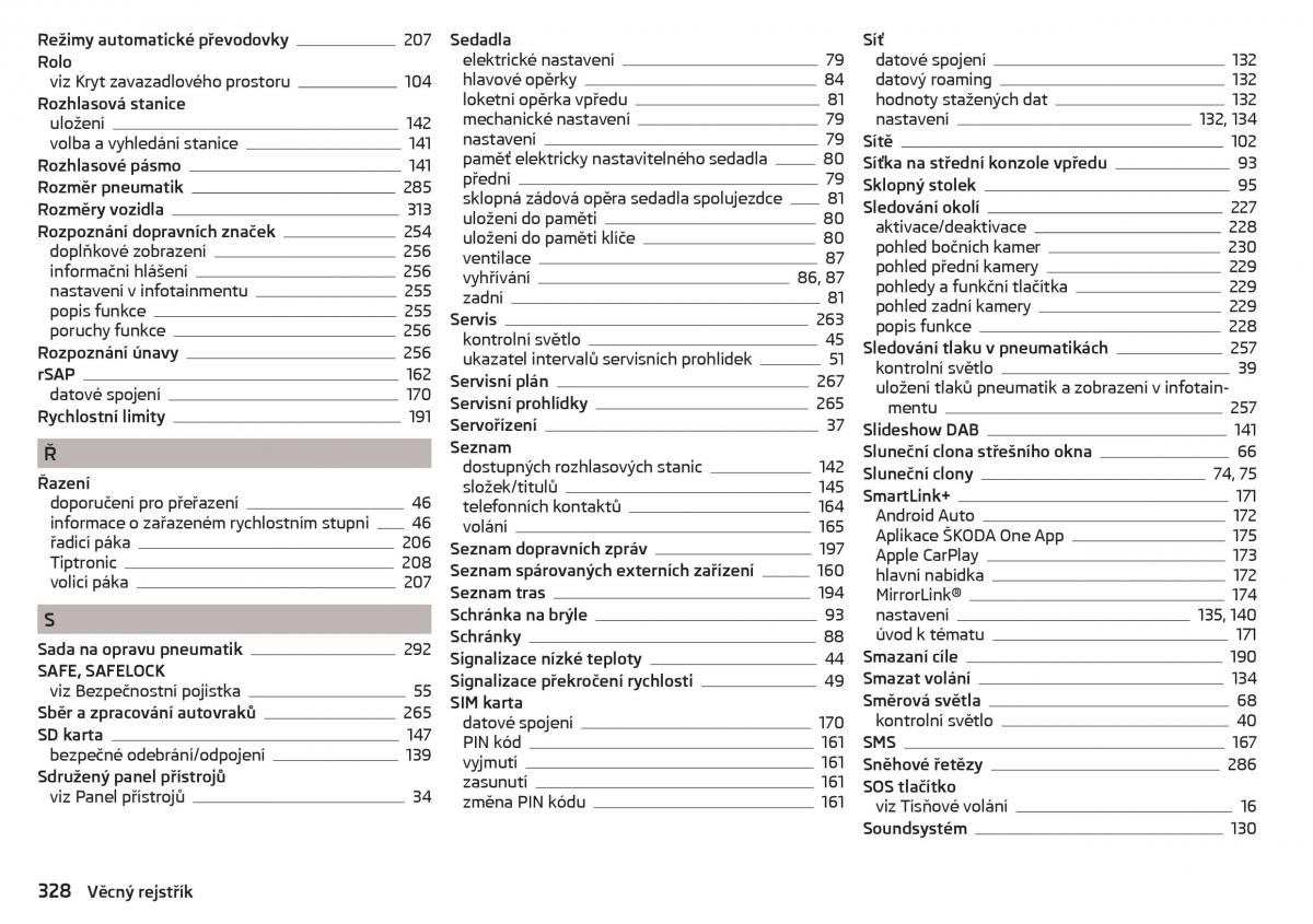 Skoda Kodiaq navod k obsludze / page 330