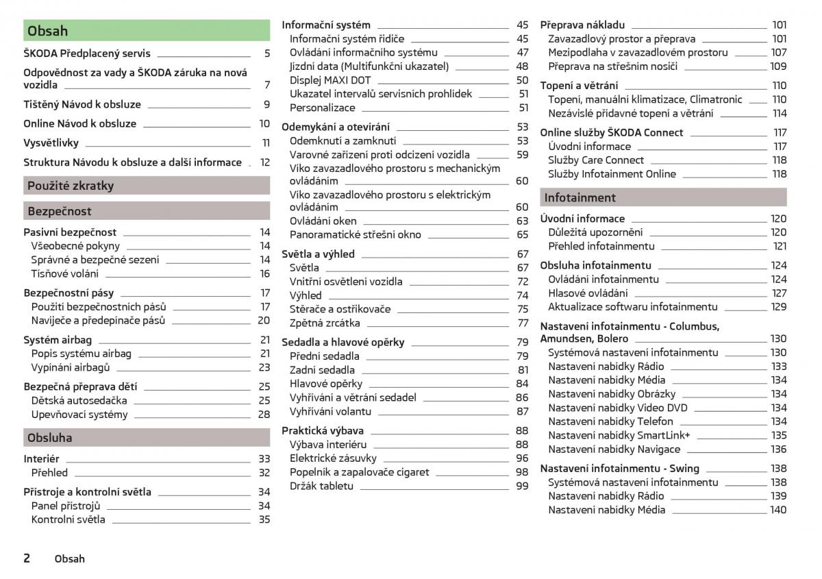 Skoda Kodiaq navod k obsludze / page 4