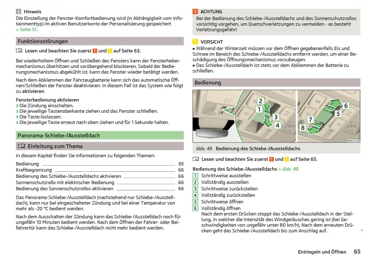 Skoda Kodiaq Handbuch / page 67