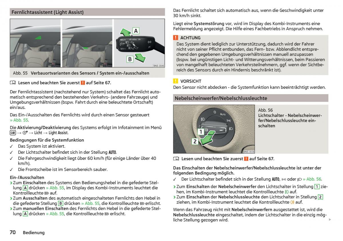 Skoda Kodiaq Handbuch / page 72