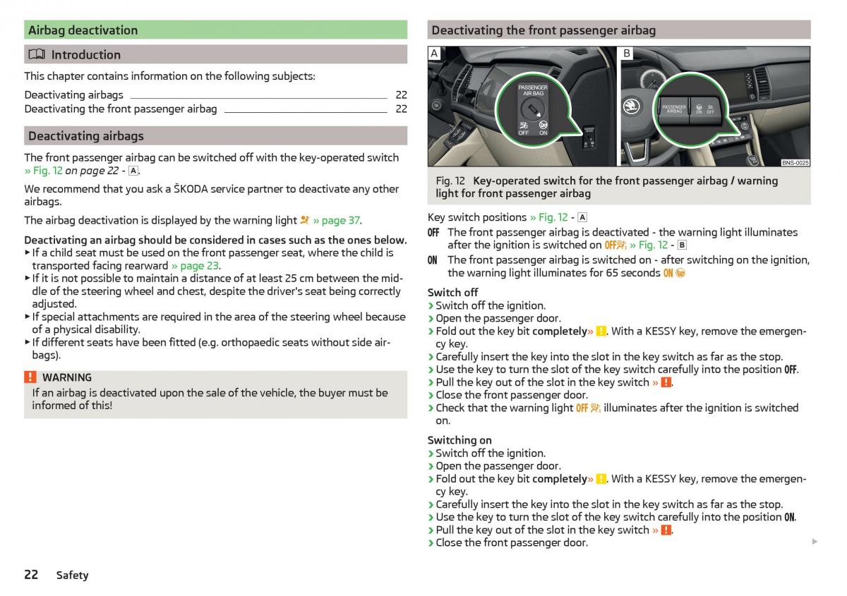 Skoda Kodiaq owners manual / page 24