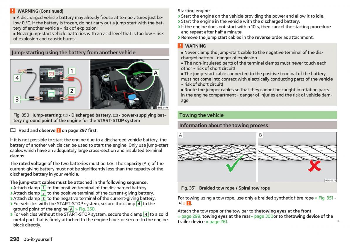 Skoda Kodiaq owners manual / page 300