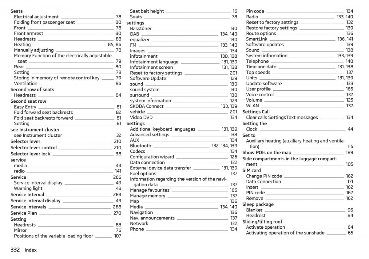 Skoda Kodiaq owners manual / page 334