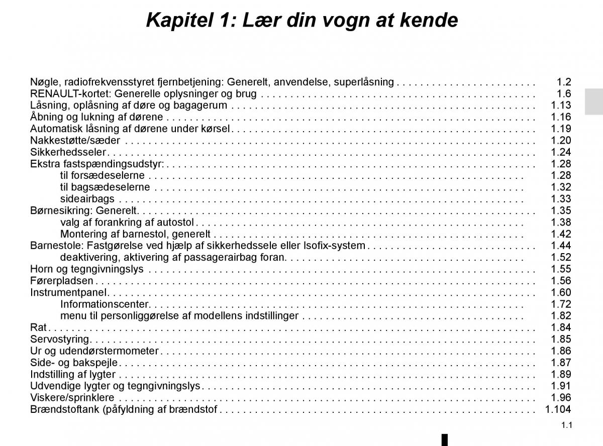 Renault Megane IV 4 Bilens instruktionsbog / page 7