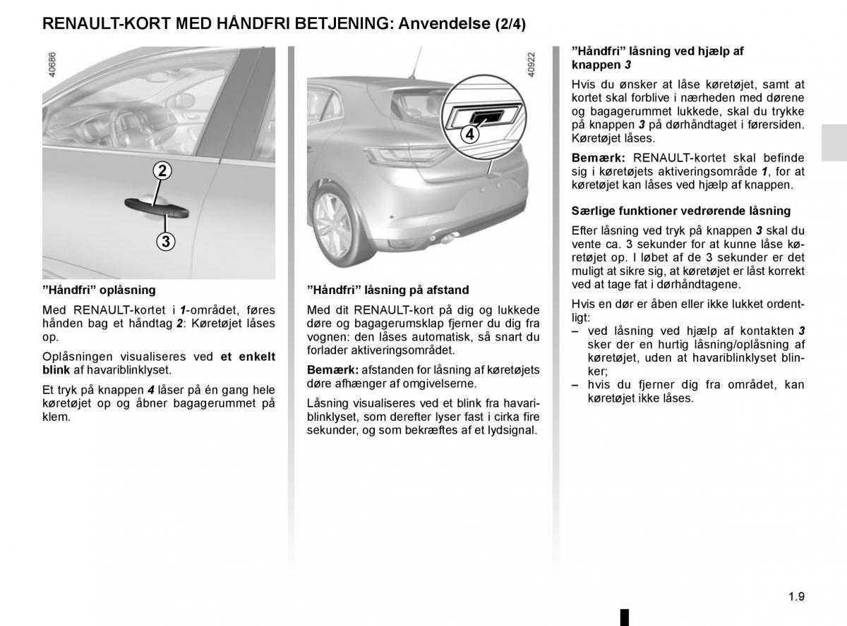 Renault Megane IV 4 Bilens instruktionsbog / page 15
