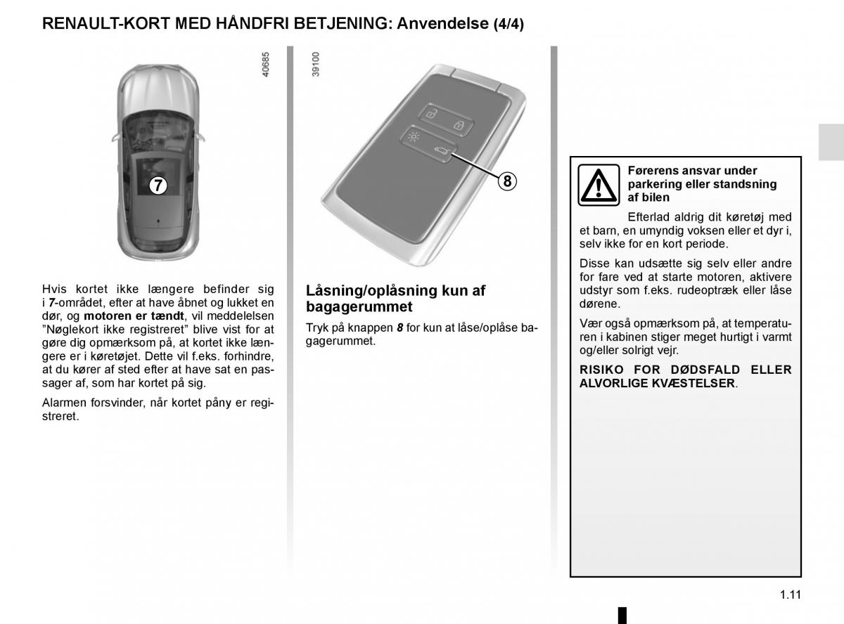 Renault Megane IV 4 Bilens instruktionsbog / page 17
