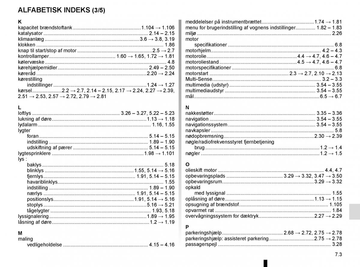 Renault Megane IV 4 Bilens instruktionsbog / page 335