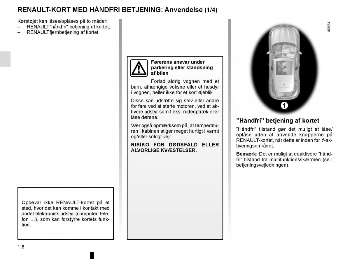 Renault Megane IV 4 Bilens instruktionsbog / page 14