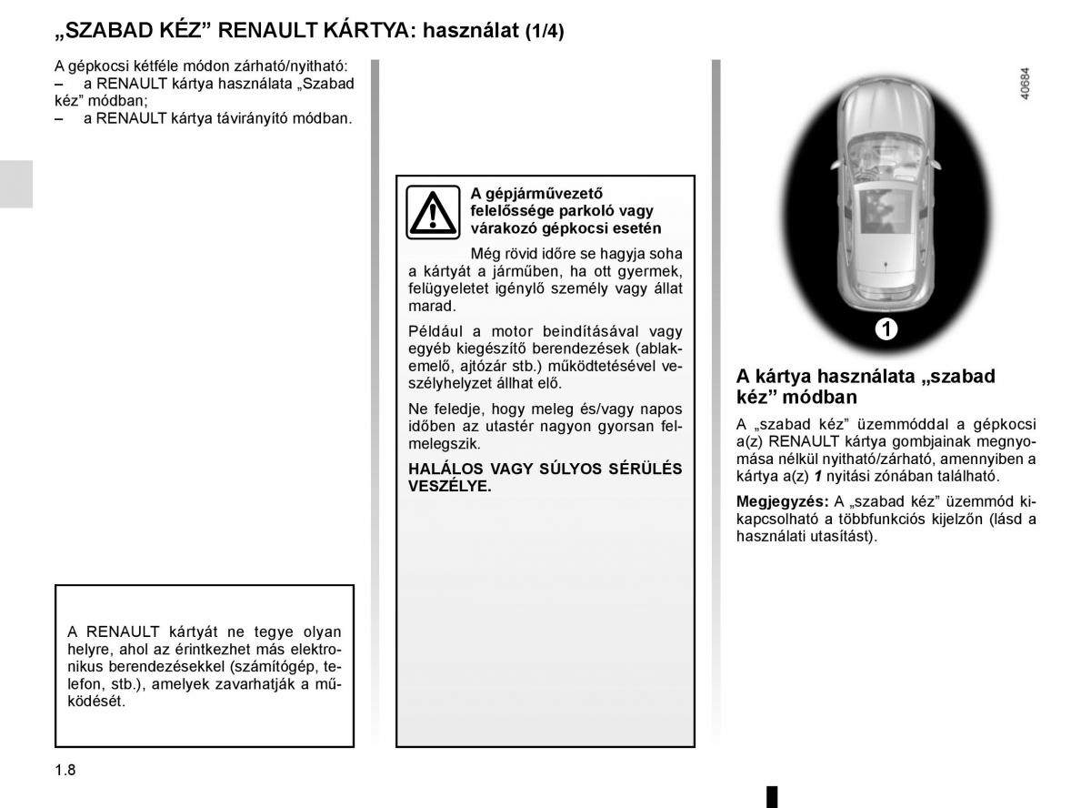 Renault Megane IV 4 Kezelesi utmutato / page 14