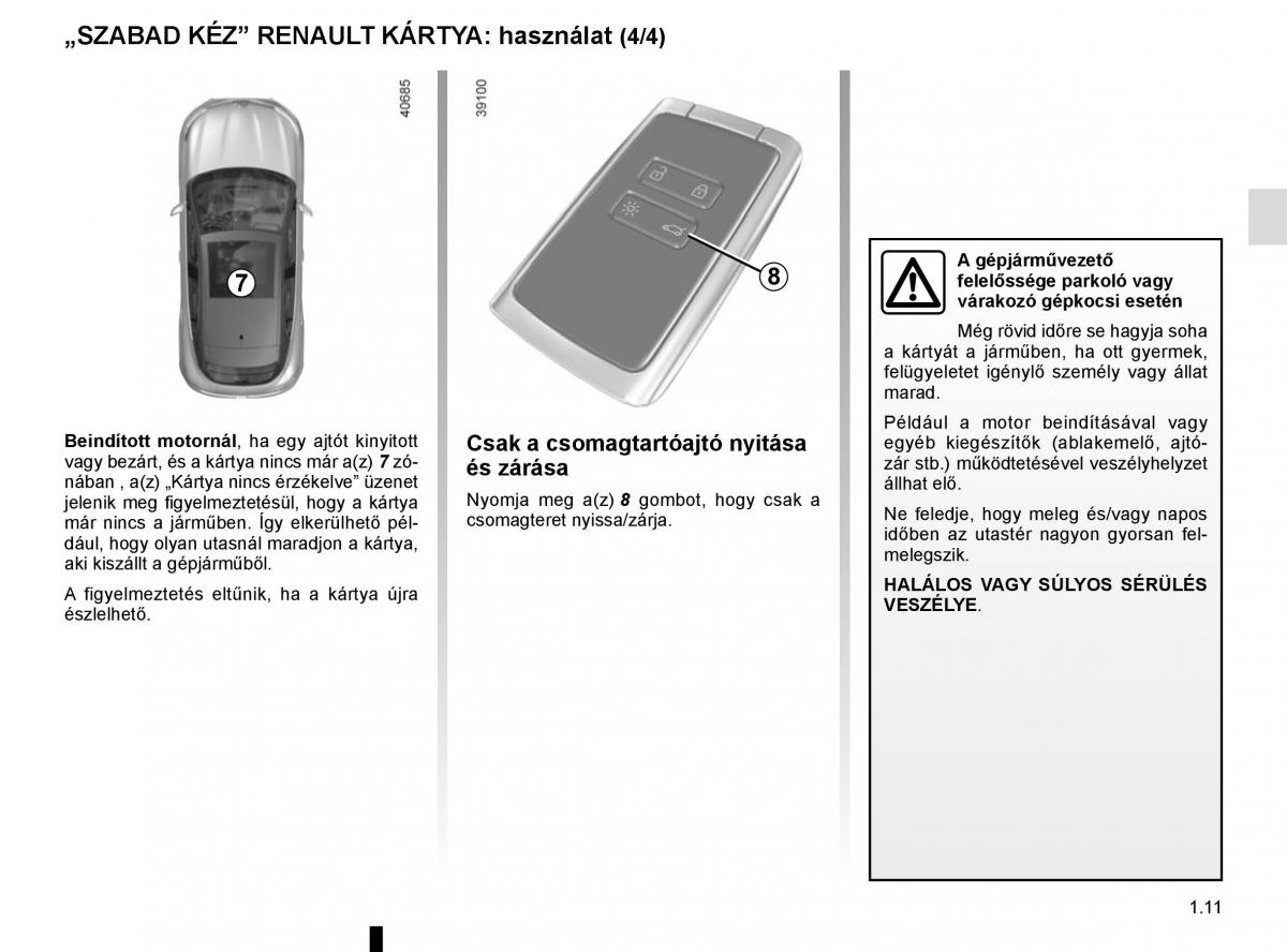 Renault Megane IV 4 Kezelesi utmutato / page 17
