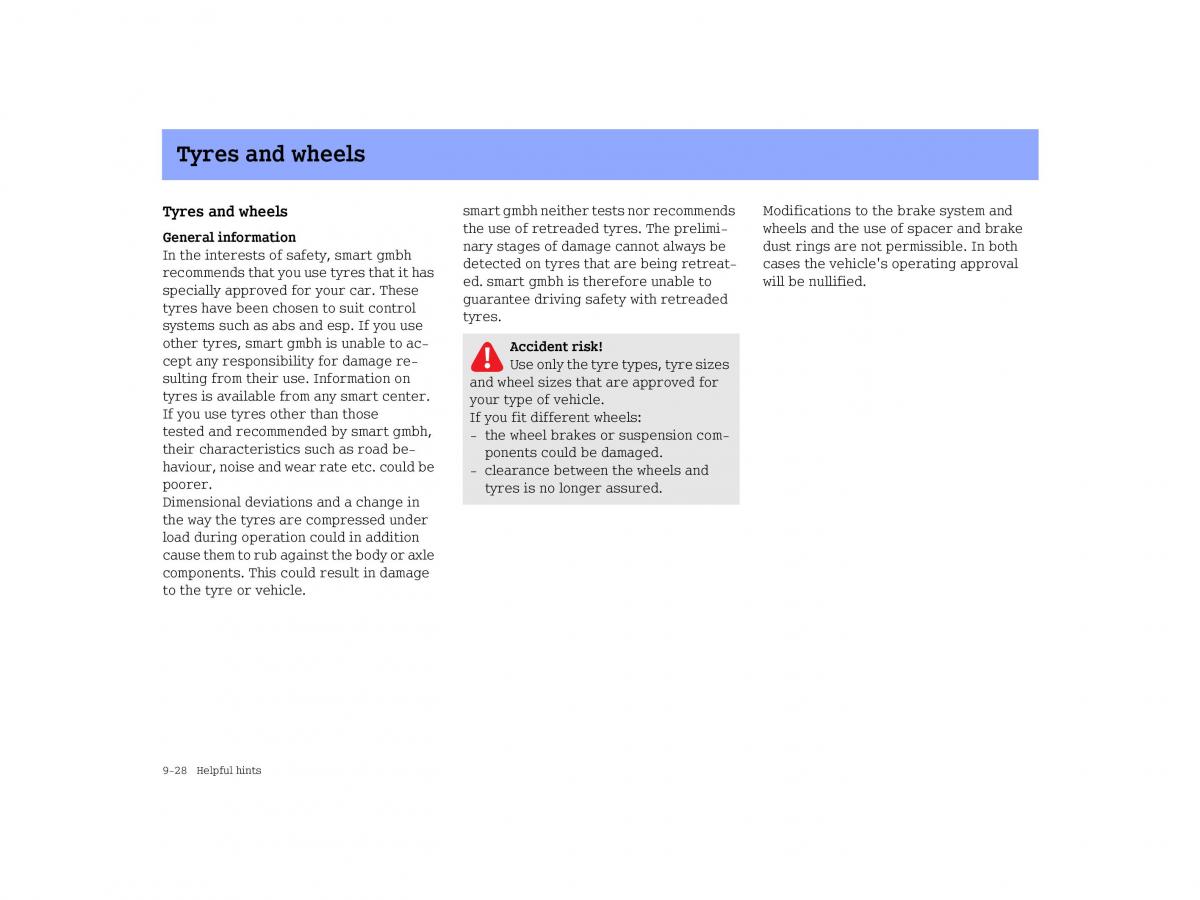 manual  Smart Forfour I 1 owners manual / page 232
