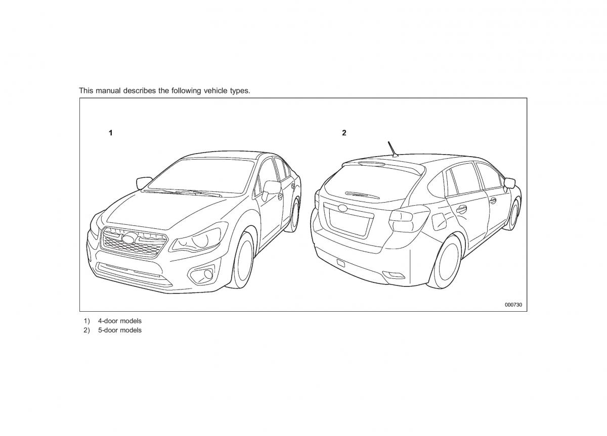 Subaru Impreza IV 4 owners manual / page 2