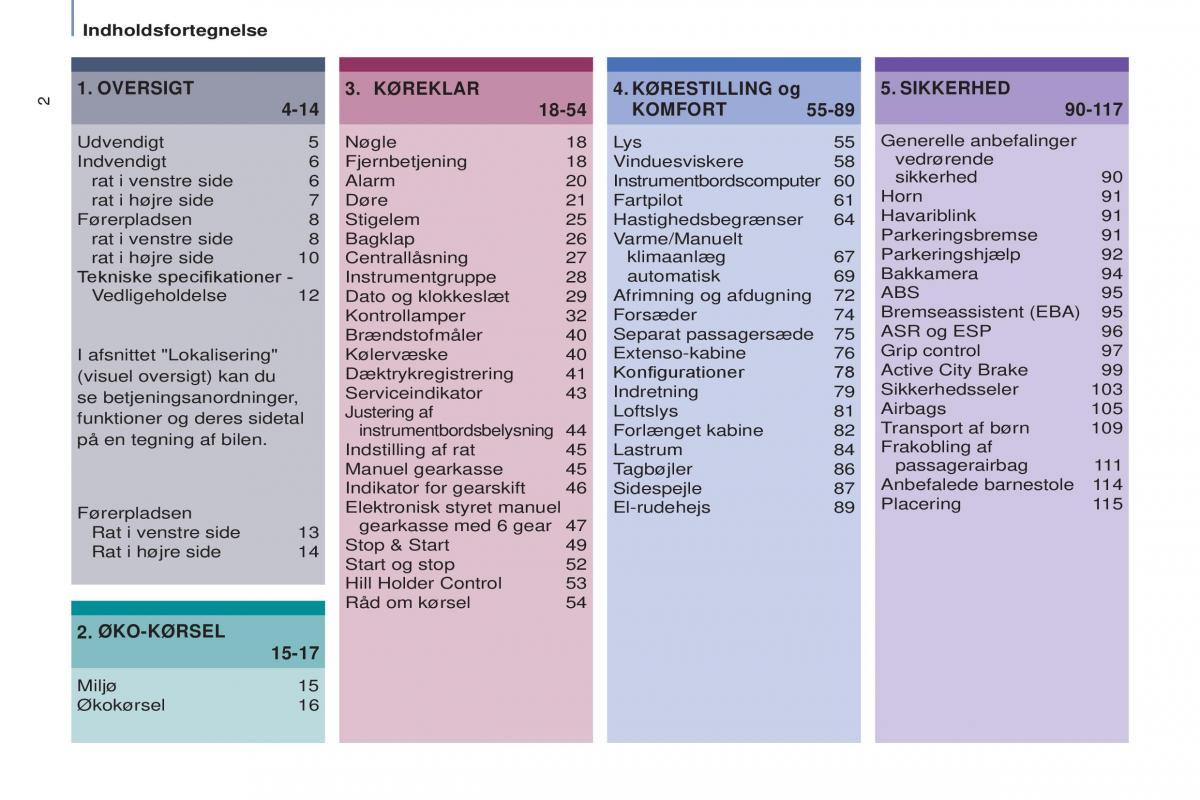 Citroen Berlingo Multispace II 2 Bilens instruktionsbog / page 4