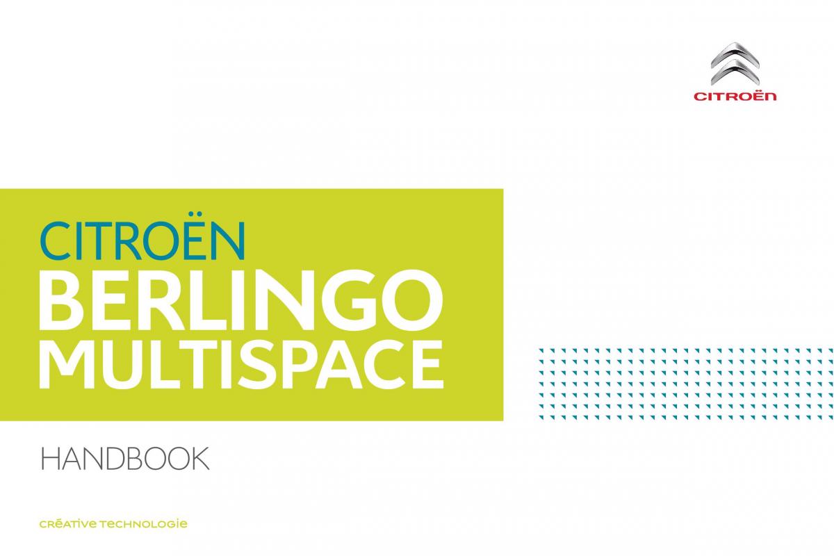 Citroen Berlingo Multispace II 2 owners manual / page 1