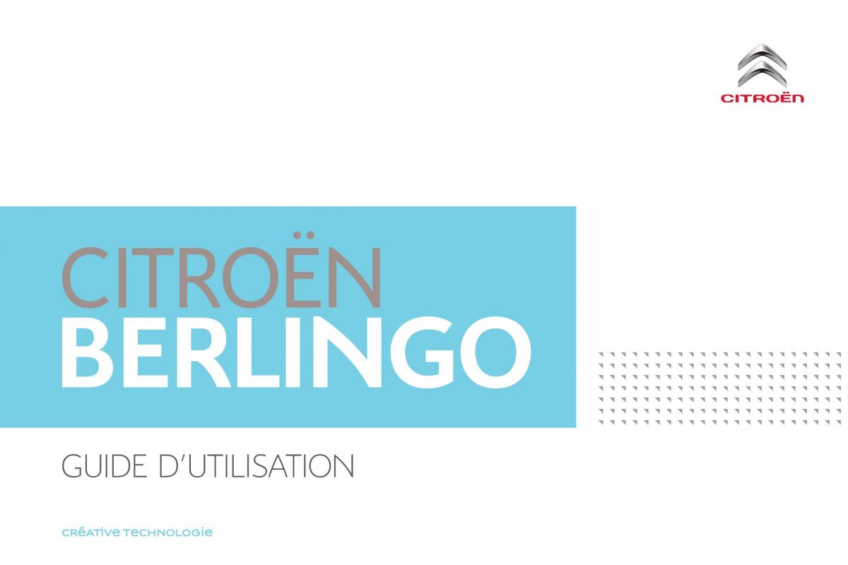 Citroen Berlingo Multispace II 2 manuel du proprietaire / page 1