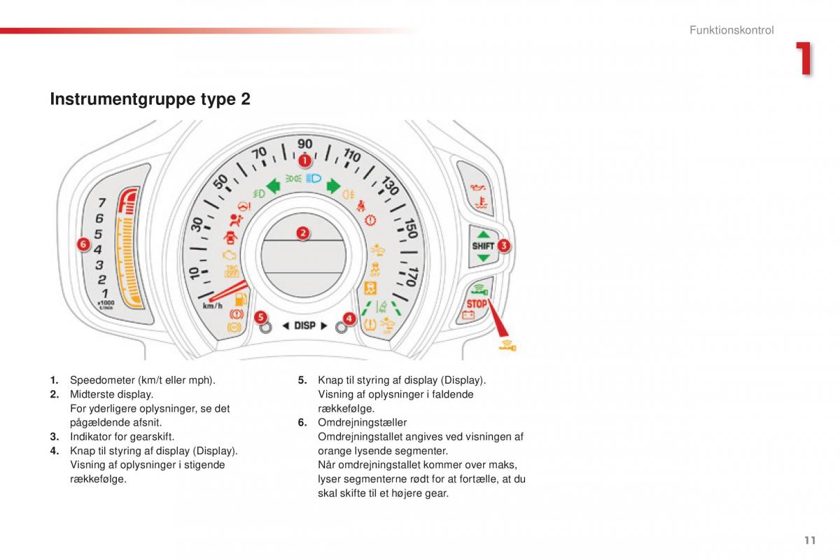 Citroen C1 II 2 Bilens instruktionsbog / page 13