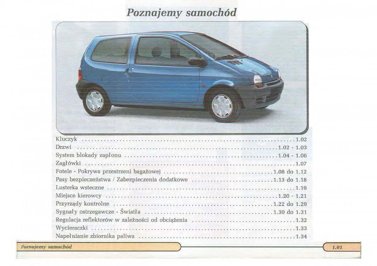 Renault Twingo I 1 instrukcja obslugi / page 6