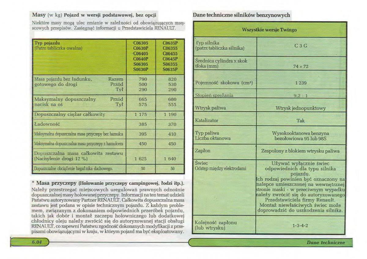 Renault Twingo I 1 instrukcja obslugi / page 93