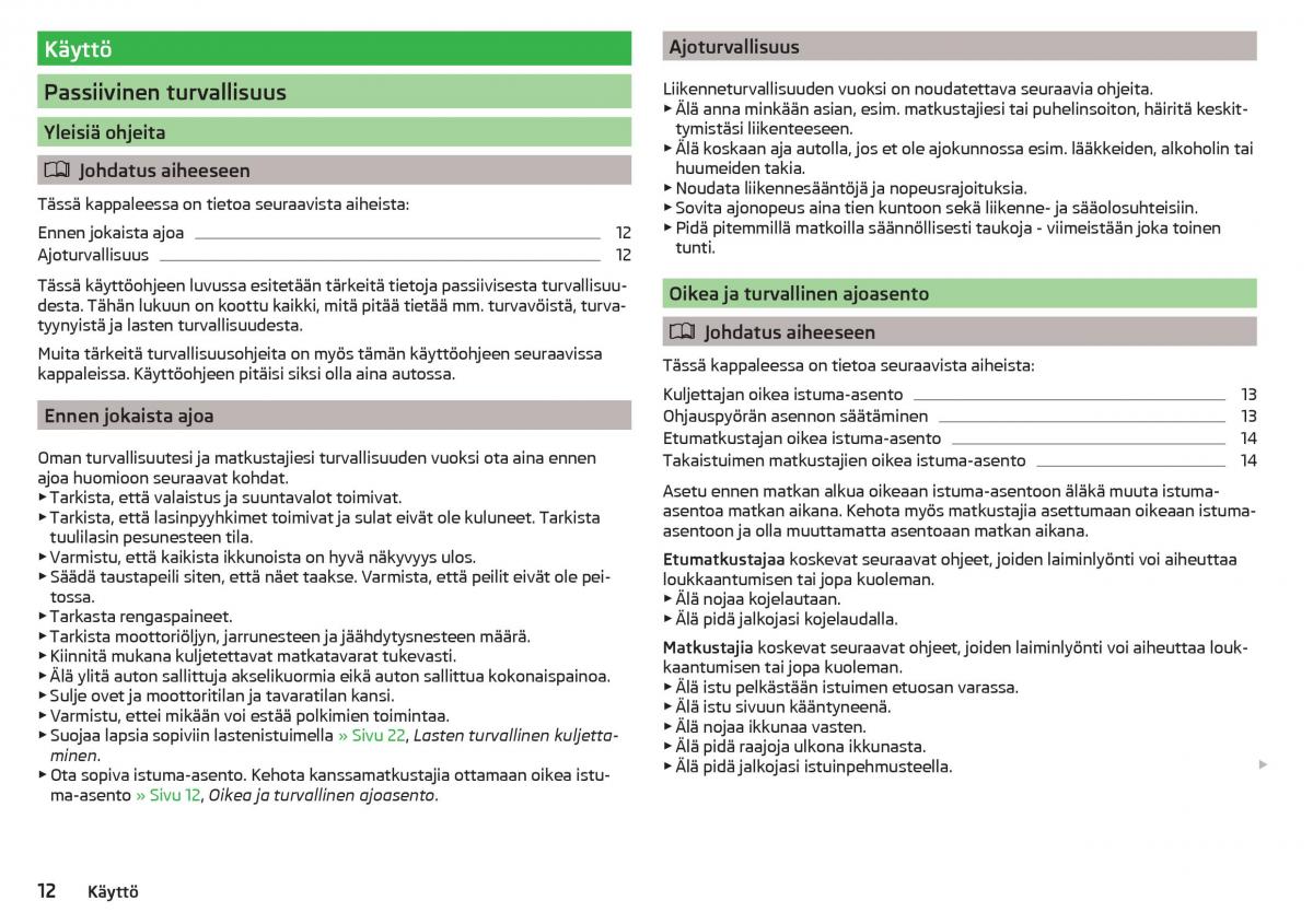 Skoda Kodiaq omistajan kasikirja / page 14