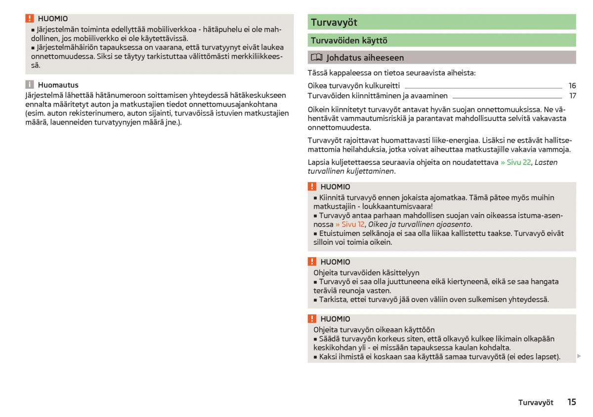 Skoda Kodiaq omistajan kasikirja / page 17