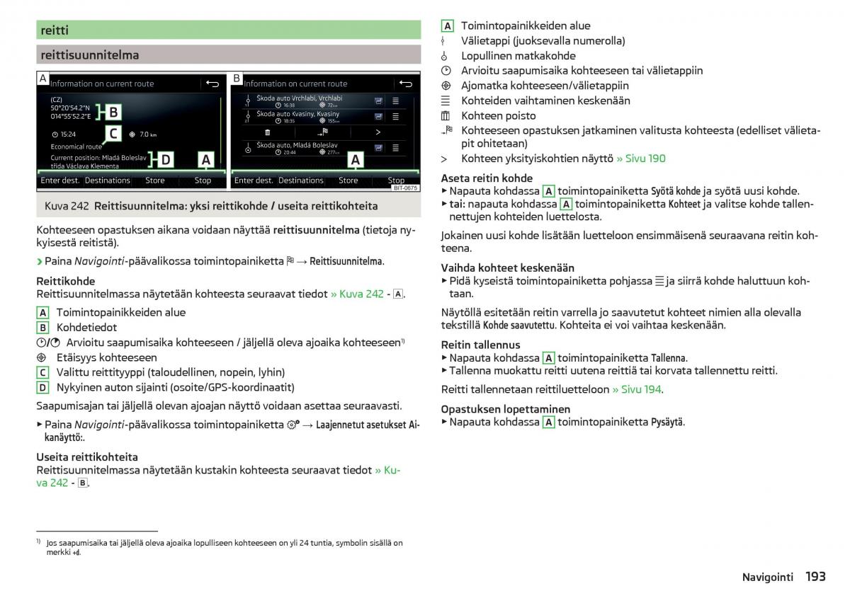 Skoda Kodiaq omistajan kasikirja / page 195
