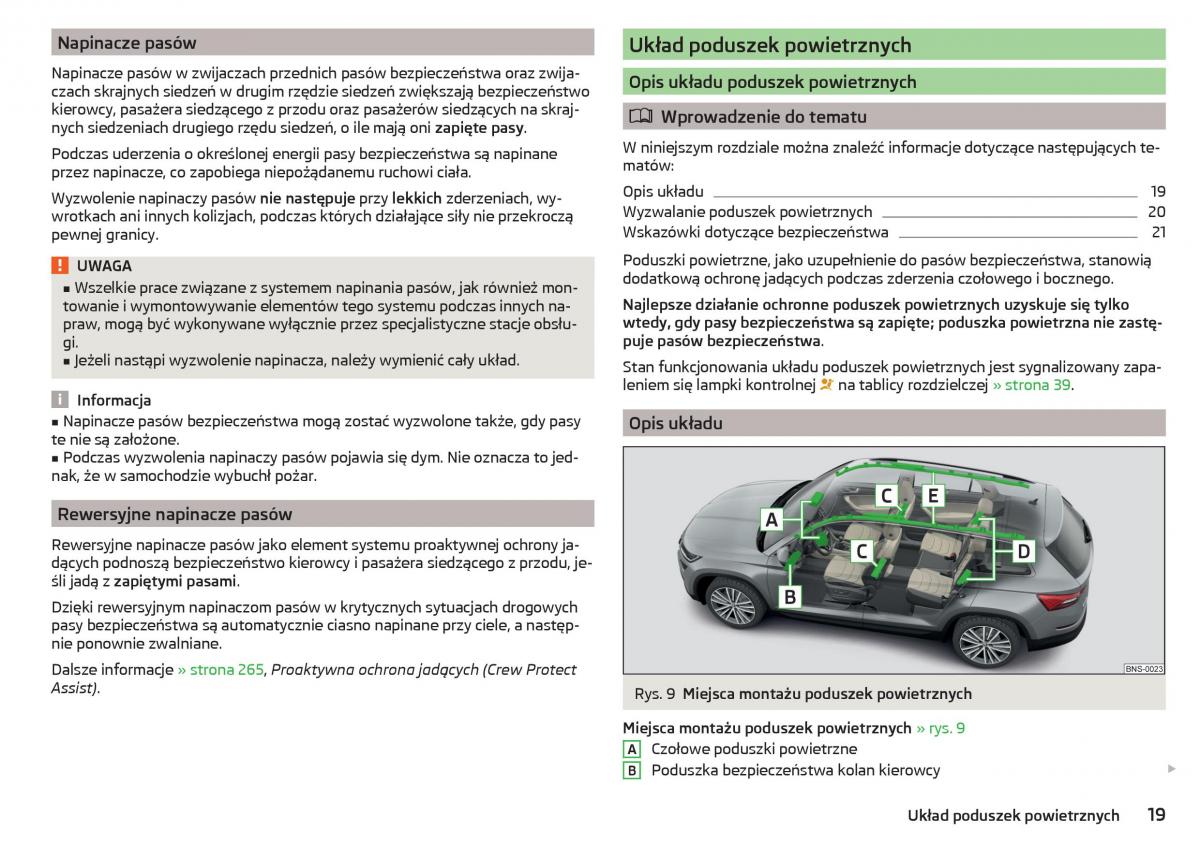 Skoda Kodiaq instrukcja obslugi / page 21